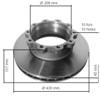 DISCO FRENO ANTERIORE E POSTERIORE SCANIA 94 , 114 , 124 , 144 , 164